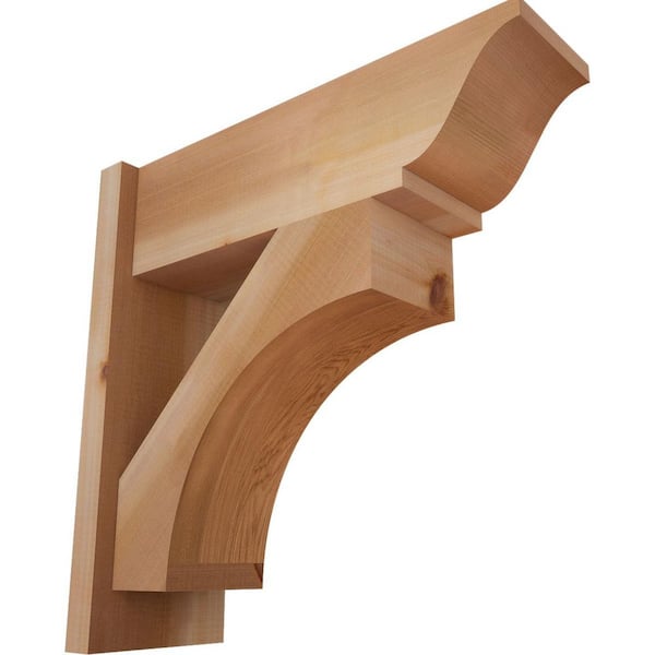 Ekena Millwork 8 in. x 22 in. x 22 in. Westlake Traditional Smooth Western Red Cedar Outlooker