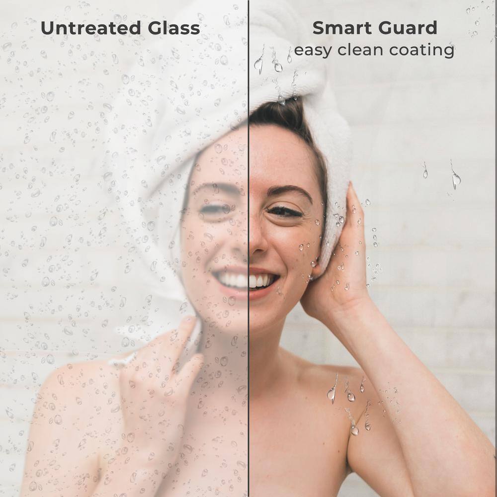 Milan 24" x 60" Clear Glass Oil Rubbed Bronze Frameless Shower Screen