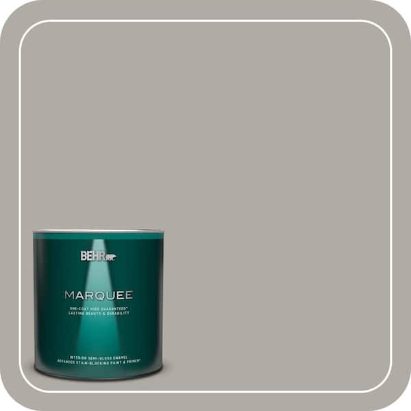 BEHR MARQUEE 1 qt. Home Decorators Collection #HDC-NT-09G Stingray Gray Semi-Gloss Enamel Interior Paint & Primer