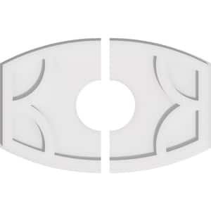 20 in. x 13.37 in. x 1 in. Kailey Architectural Grade PVC Contemporary Ceiling Medallion (2-Piece)