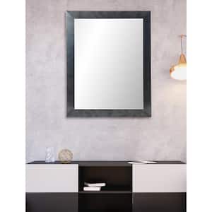 Medium Rectangle Black Modern Mirror (35.5 in. H x 32 in. W)