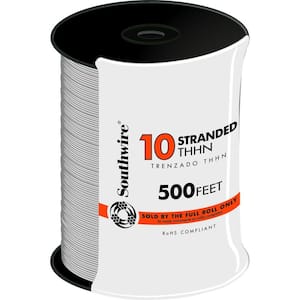 500 ft. 10 White Stranded CU THHN Wire
