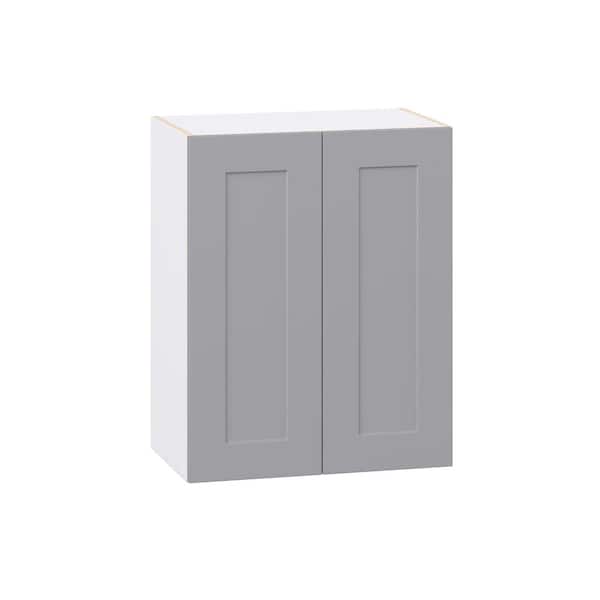 J COLLECTION Roseland 24 in. W x 14 in. D x 30 in. H Assembled Shaker Wall Kitchen Cabinet in Slate Gray