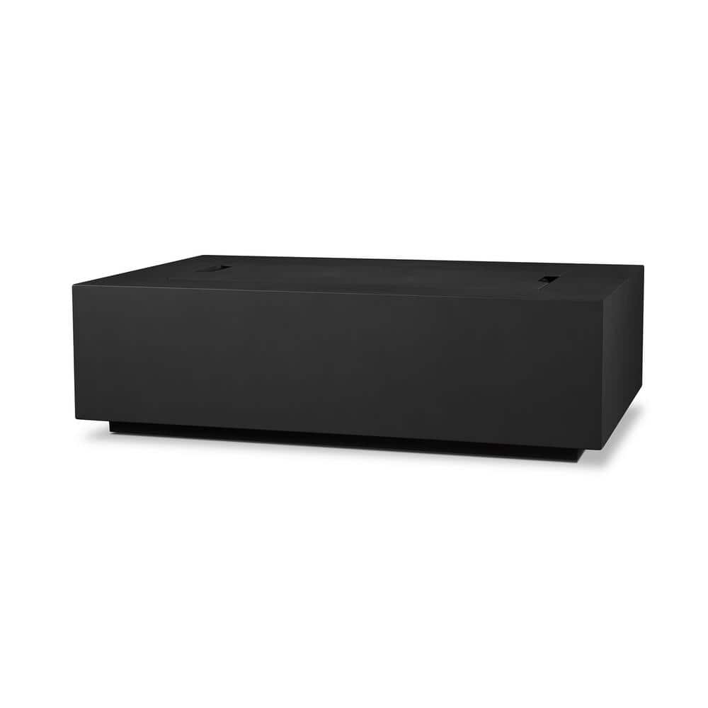 Aegean 50" Black Powder-Coated Steel Gas Fire Pit Table