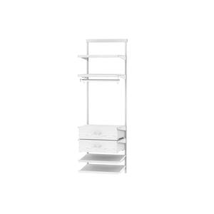 Everbilt Genevieve 6 ft. White Adjustable Closet Organizer Long Hanging ...