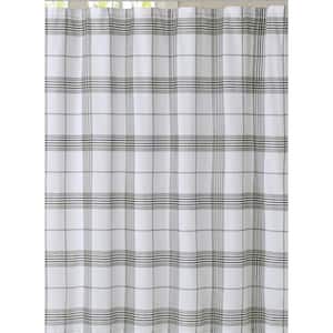 72 in. x 72 in. Cottage Plaid Shower Curtain