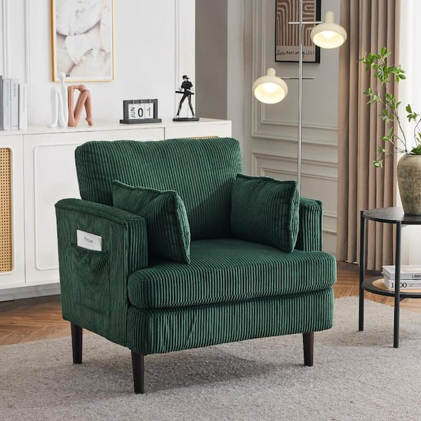Karl home Green Corduroy Arm Chair