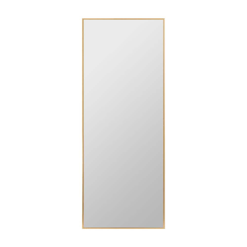 21 in. W x 64 in. H Modern Rectangle Oversized Gold Metal Framed Full Lengt
