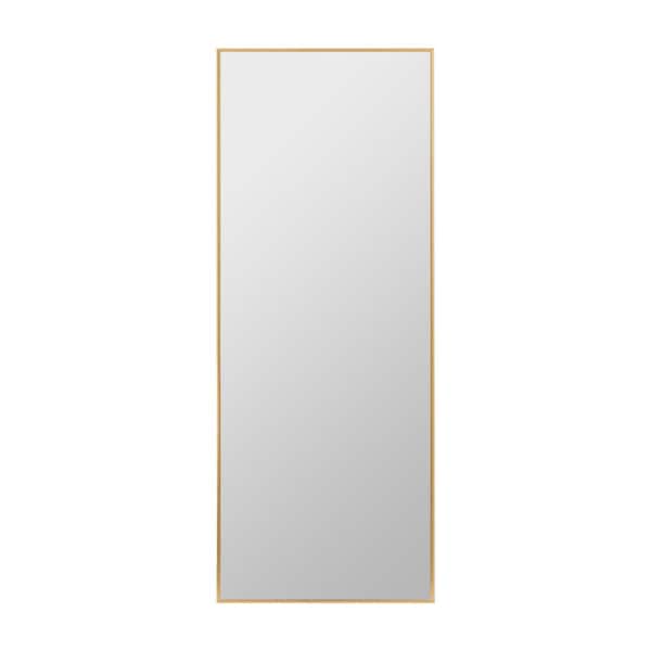 Unbranded 21 in. W x 64 in. H Modern Rectangle Oversized Gold Metal Framed Full Length Standing Mirror