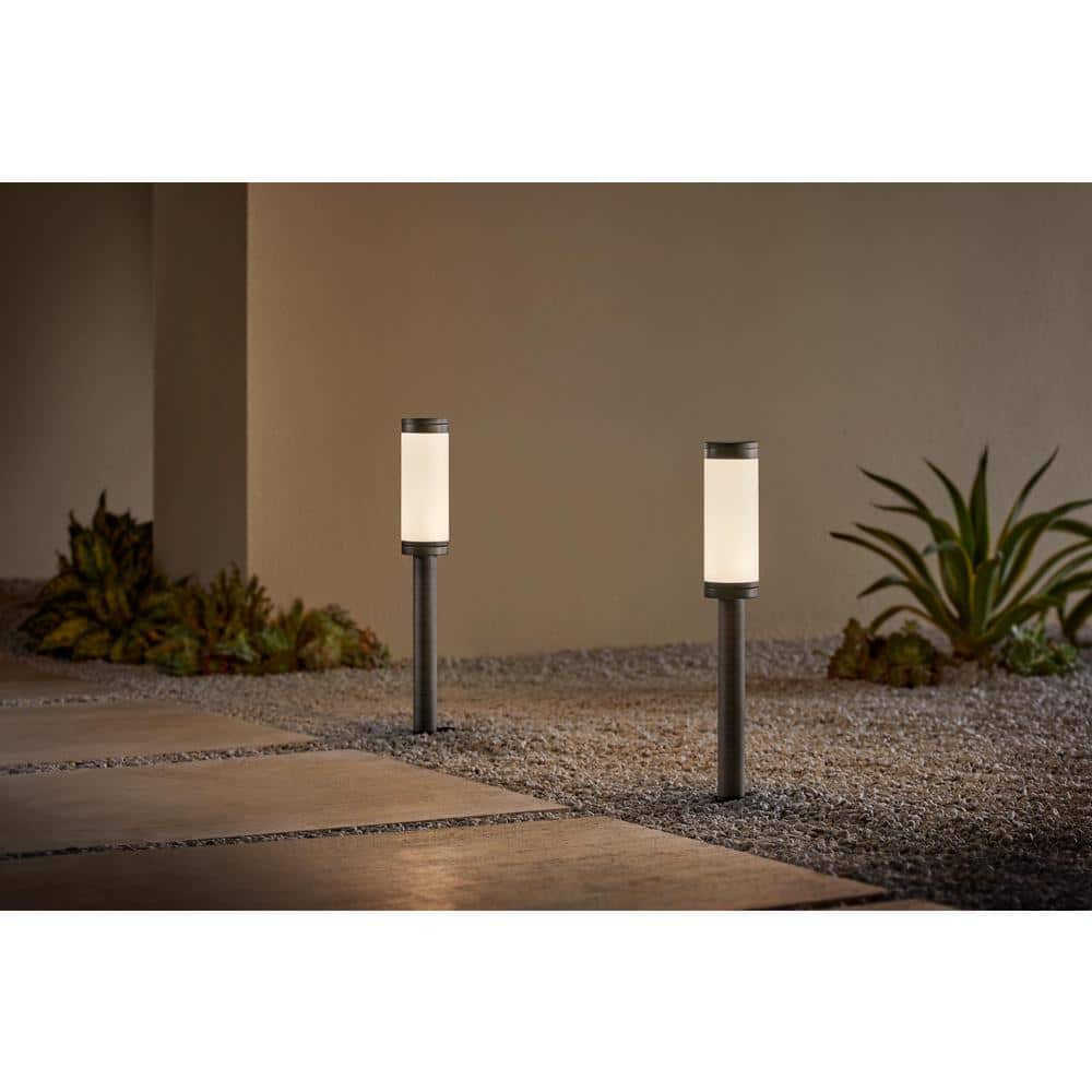 Low Voltage Bronze 200 Lumens RGBw Plug-in Integrated LED Bollard Light Kit Powered by Hubspace (2 Pack) price history on PriceWatchPro