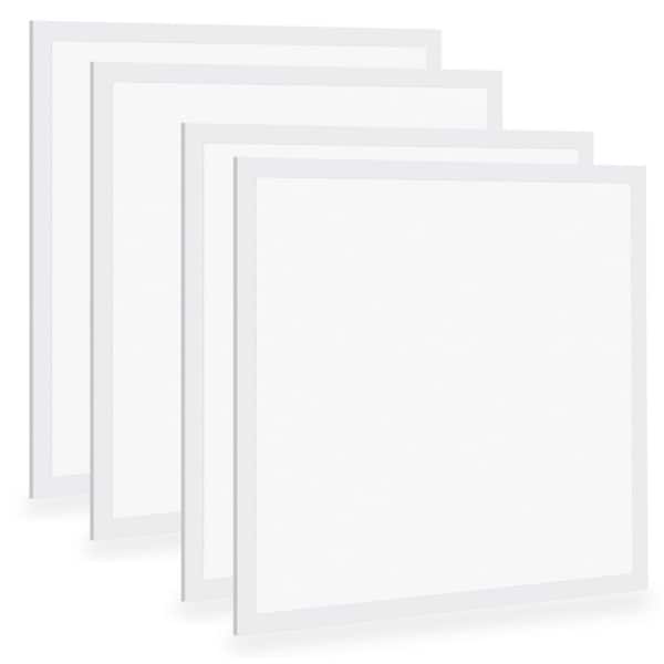 KOAOEIRS 2 ft. x 2 ft. Integrated Layin Integrated LED Panel Drop Ceiling Light 5800 Lumens 0-10V Dimmable 5000K 120-277V (4Pack)