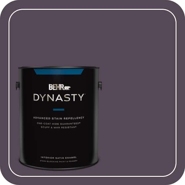 BEHR DYNASTY 1 gal. #BXC-51 Deep Mulberry Satin Enamel Interior Stain-Blocking Paint and Primer