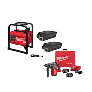MX FUEL 3600/1800-Watt Lithium-Ion Battery Powered Power Station with M18 FUEL 1 in. Cordless SDS-Plus Rotary Hammer Kit