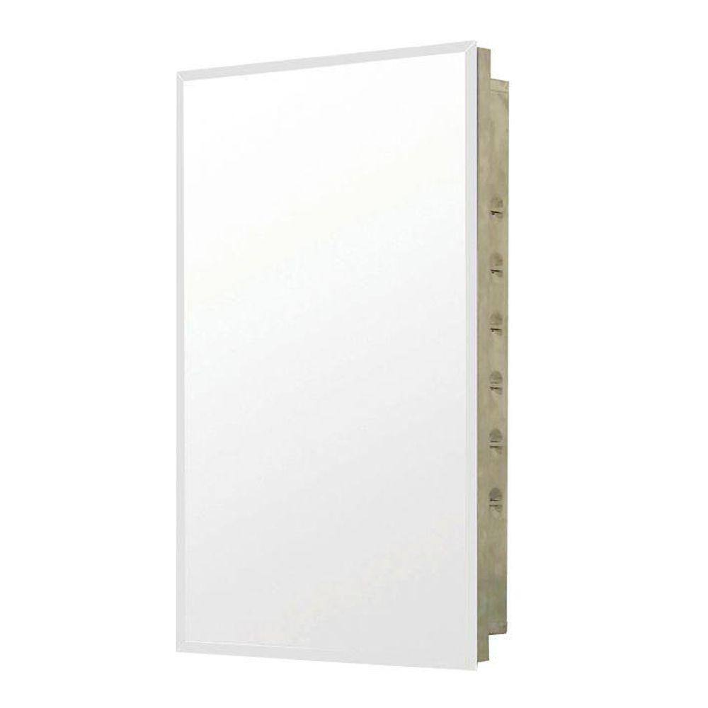 Pegasus 16 In W X 26 In H Frameless Stainless Steel Recessed Mount Bathroom Medicine Cabinet Sp4592 The Home Depot