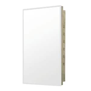 16 in. W x 26 in. H Frameless Stainless Steel Recessed Mount Bathroom Medicine Cabinet