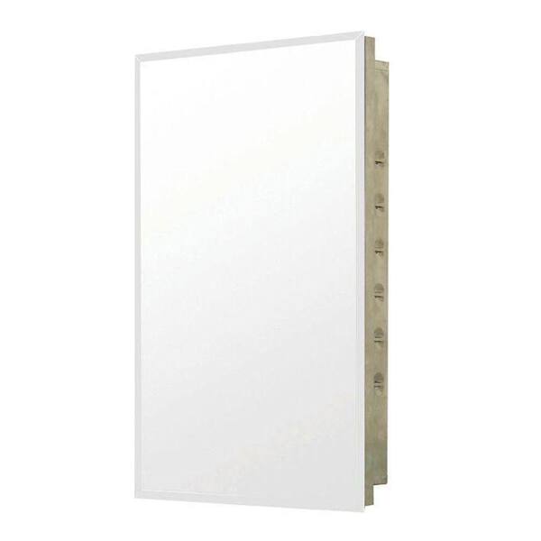 Pegasus 16 in. W x 26 in. H Frameless Stainless Steel Recessed Mount Bathroom Medicine Cabinet