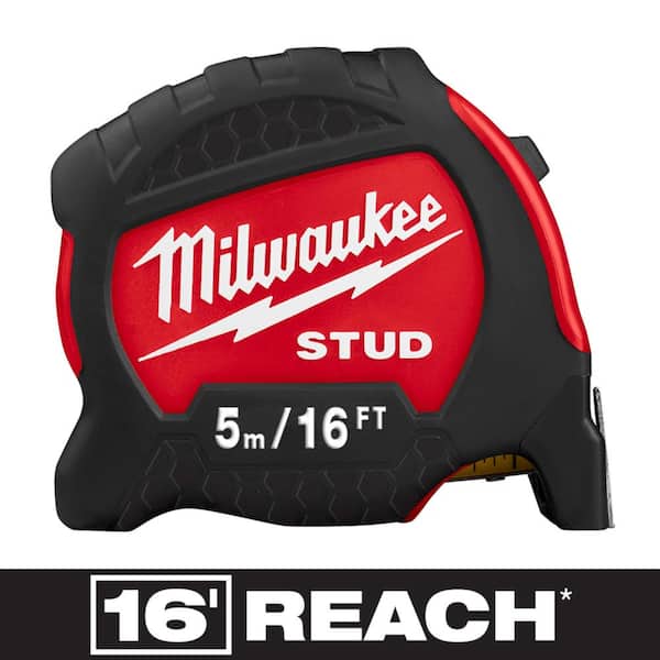 Milwaukee 5 m/16 ft. x 1-5/16 in. Gen II STUD Tape Measure with 17 ft. Reach