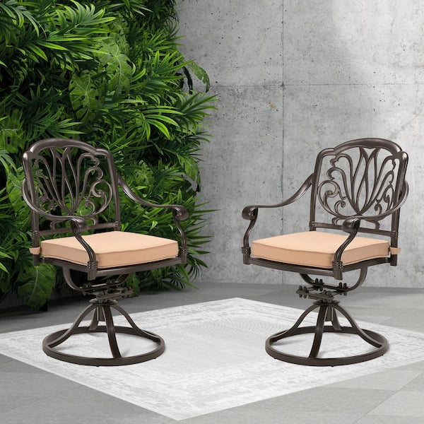 cast aluminum swivel rocker patio chairs