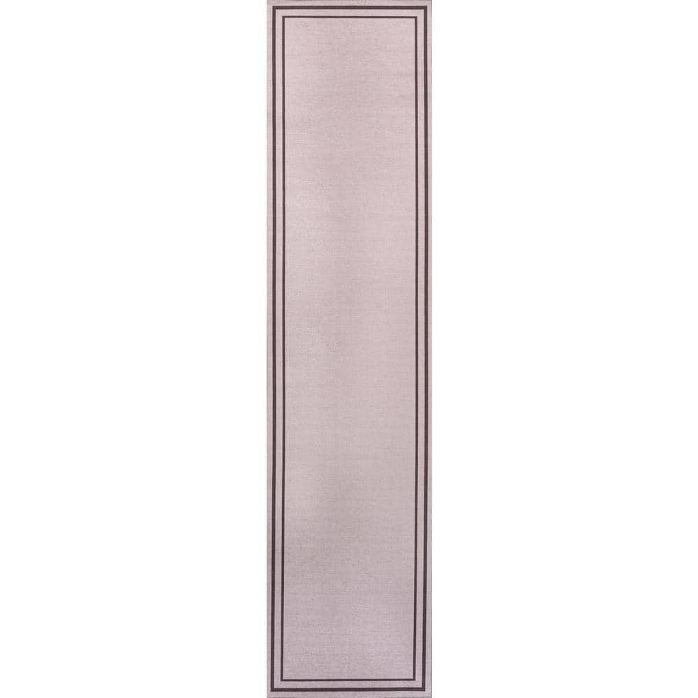Sloane Classic 2-Stripe Border Washable Light Purple/Dark Purple 2 ft. x 8 ft. Runner Rug price history on PriceWatchPro