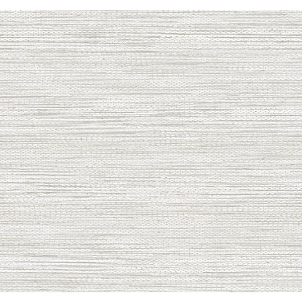 60.75 sq. ft. Metallic Fog Hollinwood Weave Nonwoven Paper Unpasted Wallpaper Roll