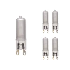 40-Watt Soft White Light T4 (G9) Bi-Pin Screw Base Dimmable Frost Mini Halogen Light Bulb(5-Pack)