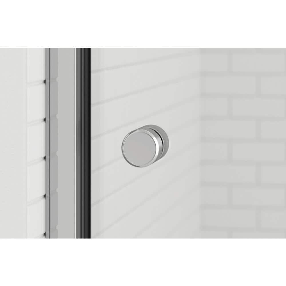 Rotolo 56" Oil Rubbed Bronze Semi-Frameless Sliding Shower Door with Clear Tempered Glass
