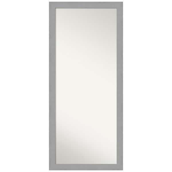 Amanti Art Medium Rectangle Brushed Nickel Contemporary Mirror (23.5 in. H x 53.5 in. W)