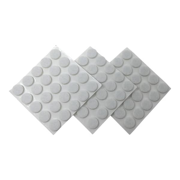 Everbilt 3/8 in White Round Medium Duty Self-Adhesive Felt Pads (75-Pack)  49957 - The Home Depot