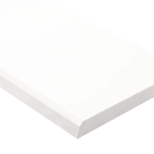 MSI Bright White 4 in. x 24 in. Polished Engineered Marble Double Beveled Threshold Tile ( 2 lin. ft./Each)
