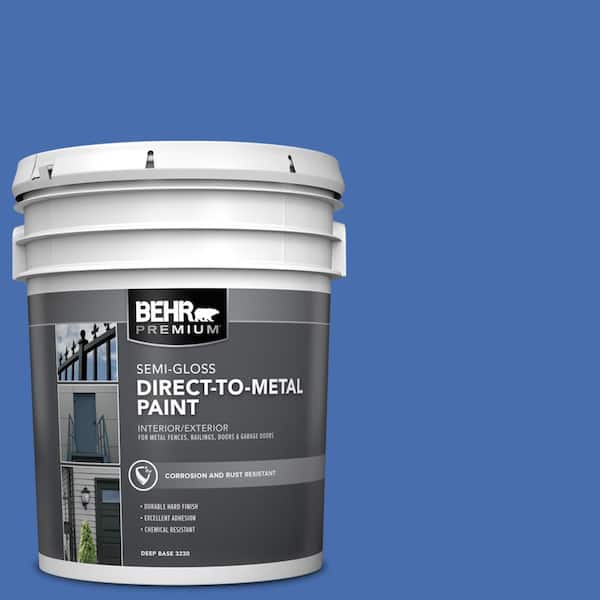 BEHR PREMIUM 5 gal. #PPU15-05 New Age Blue Semi-Gloss Direct to Metal Interior/Exterior Paint