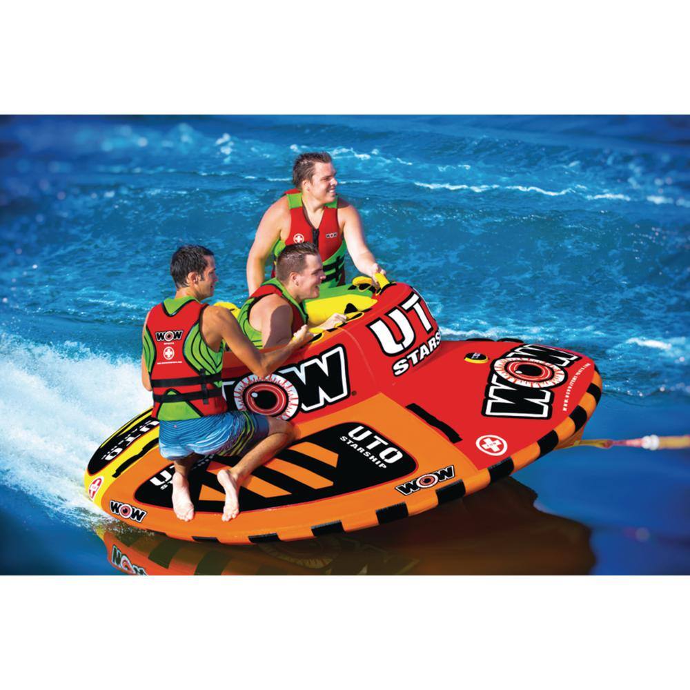 WOW Watersports UTO Starship 5 Rider Inflatable Water Tube Boat Towable 15-1110 