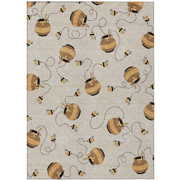 Chantille Machine Washable Indoor/Outdoor Abstract ACN2650 Beige 10 ft. x 14 ft. Area Rug