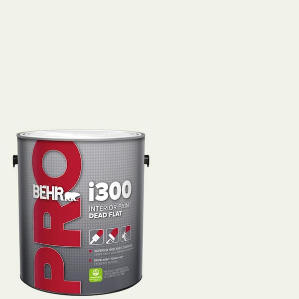 BEHR PRO 1 gal. #PPU18-07 Falling Snow Dead Flat Interior Paint