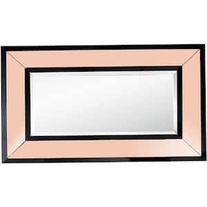 25.6 in. W x 41.3 in. H Rose Gold Accent Wood Mirror
