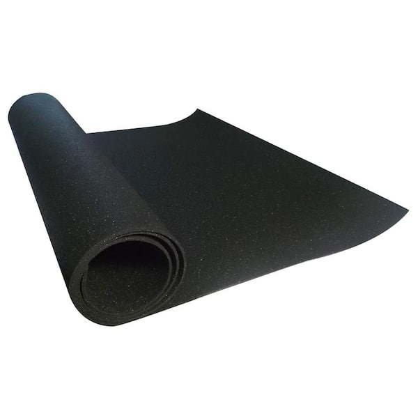Rubber Cal Maxx-Tuff 1/2 in. x 48 in. x 72 in. Black Heavy Duty Rubber Floor Protection Mat