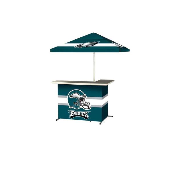 Best of Times Philadelphia Eagles All-Weather L-Shaped Patio Bar with 6 ft. Umbrella