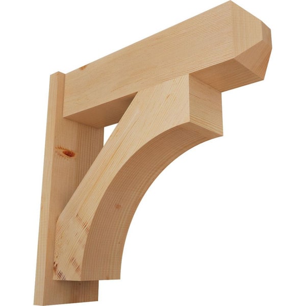 Ekena Millwork 8 in. x 26 in. x 26 in. Westlake Craftsman Smooth Douglas Fir Outlooker