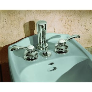 Fairfax 2-Handle Vertical Spray Bidet Faucet with Lever Handles in Polished Chrome