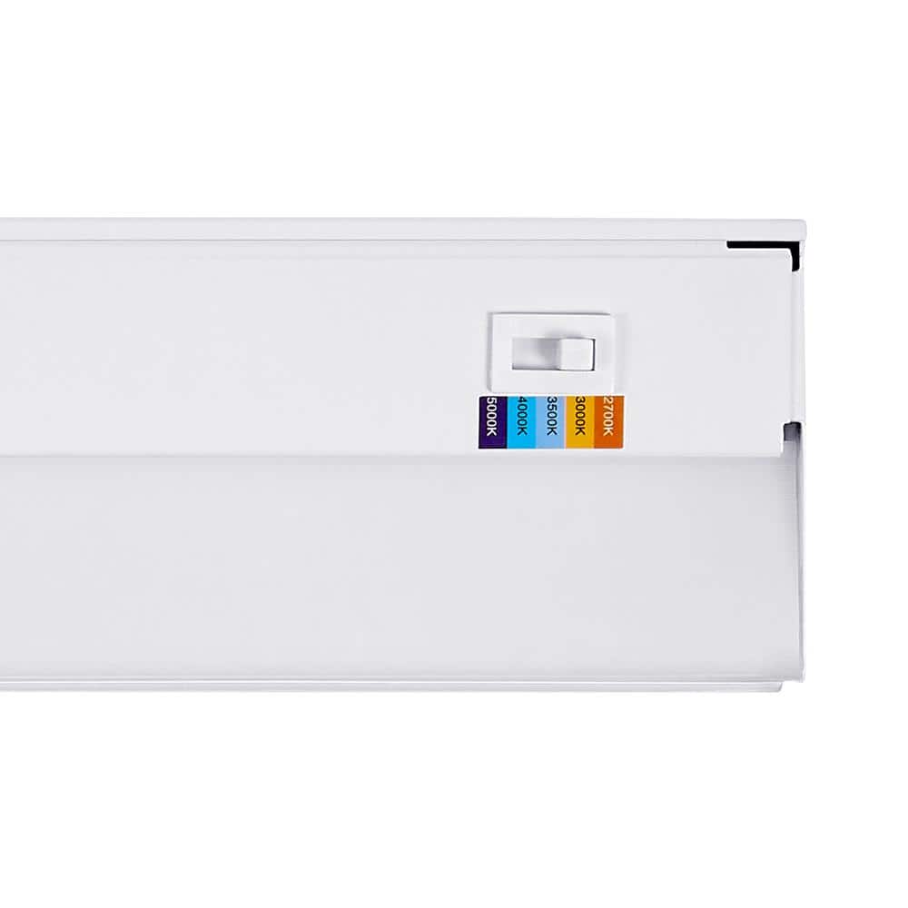 24" White Gloss LED Under Cabinet Light with Color Changing