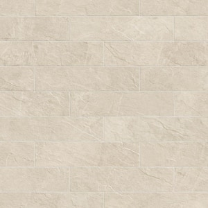 Slate Ivory 3 in. x 12 in. Stone Look Porcelain Floor and Wall Tile (3.39 sq. ft./Case)