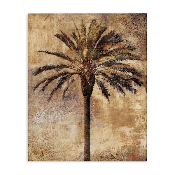 Stupell Industries Distressed Palm Tree by Dan Sproul Unframed Nature Graphic Art Print 40 in. x 30 in.