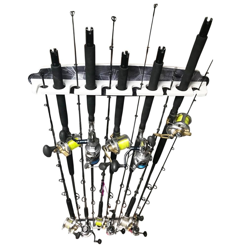 Fishing Pole Wall/Ceiling Mount Storage Rack Heavy Duty Fishing Rod Rack 16  inches Holds up to 8 Fishing Rods : : Sports & Outdoors