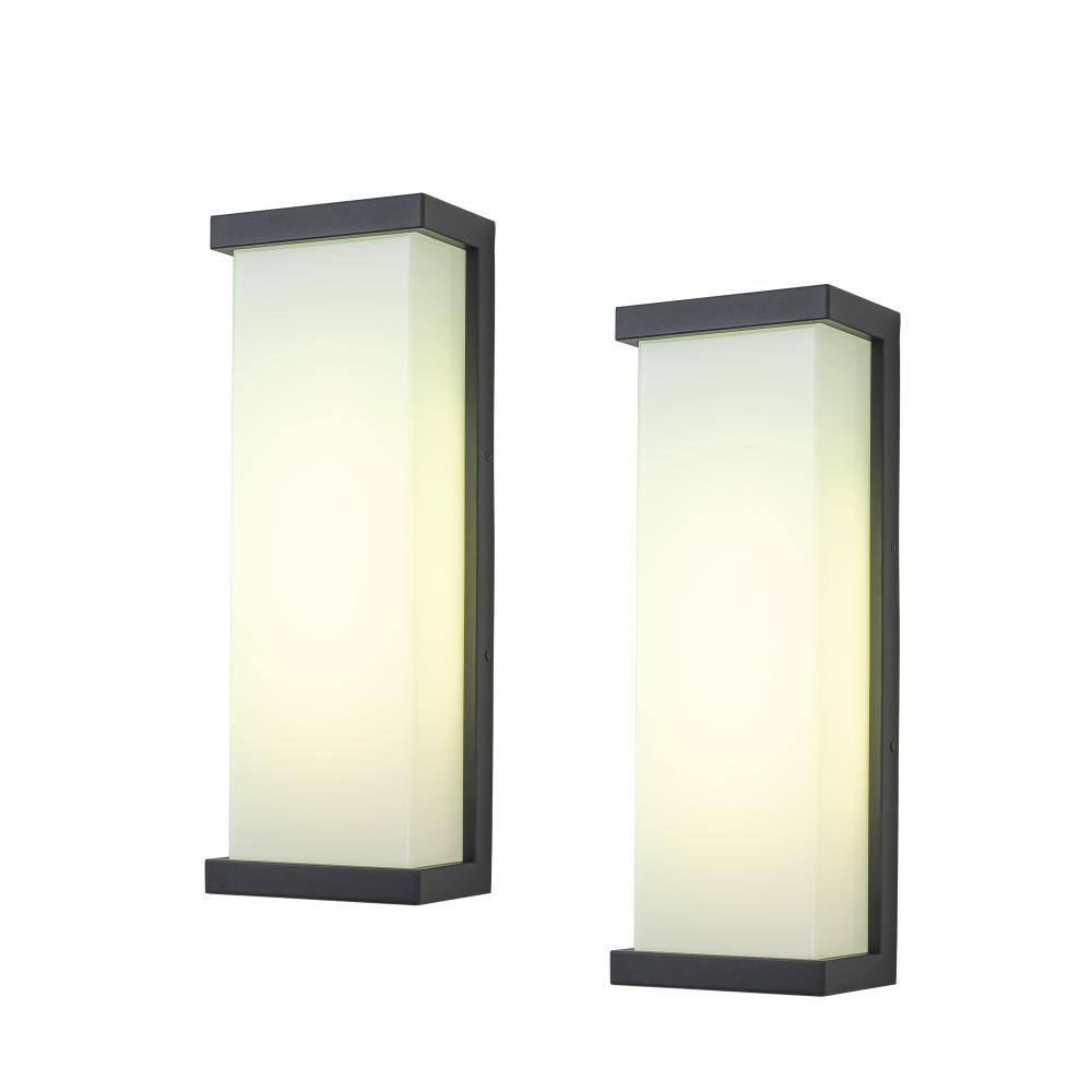 H20'' Smart RGB Outdoor LED Wall Sconce, Large Modern Weather-Resistant Cast Iron, Remote & App Control (2 Pack) price history on PriceWatchPro