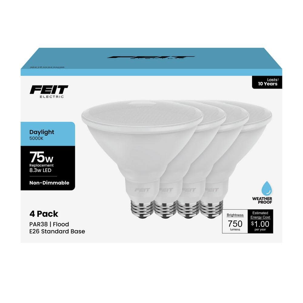 Feit Electric Daylight 75W Equivalent PAR38 LED Bulb 4-Pack
