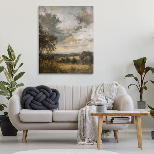 Rural Meadow at Dawn by LSR Creative Studio Unframed Nature Graphic Art Print 48 in. x 36 in.