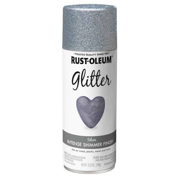 Colorshot Premium Glitter Paparazzi Spray Paint - Silver Glitter Gloss - 8 oz