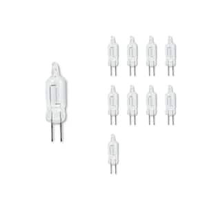 20-Watt Soft White Light T3 (G4) Bi-Pin Screw Base Dimmable Clear Xenon Light Bulb(10-Pack)