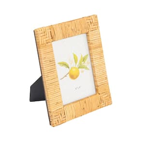 4 in. x 6 in. Natural Handwoven Rattan Picture Frame