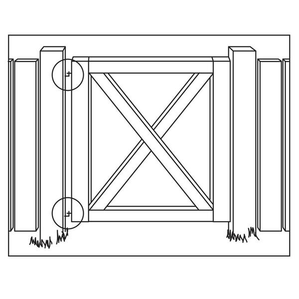 Barrette Outdoor Living 9.312 in x 2.25 in Screw Hook and Eye Hinge