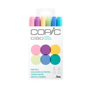 Ciao Marker Set, Pastels, (6-Colors)